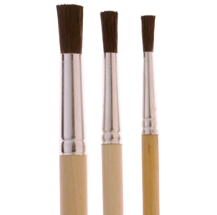 65 Better Grade, More Substantial White Bristle Paint or Chip Brushes