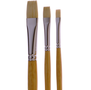 Wooster #1 Oil Brights White Bristle Artist Brush
